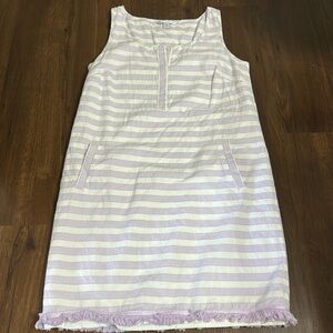 Purple and White Striped Southern Tide Dress